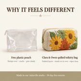 Why it feels different: padded quilted layers versus a free plastic pouch