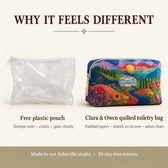 Why it feels different: padded quilted layers versus a free plastic pouch