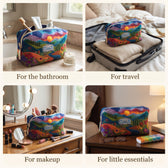 Four ways to use the toiletry bag: bathroom, travel, makeup, little essentials
