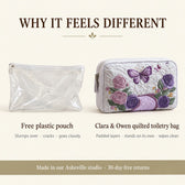 Why it feels different: padded quilted layers versus a free plastic pouch