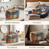 Four ways to use the toiletry bag: bathroom, travel, makeup, little essentials