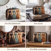 Four ways to use the toiletry bag: bathroom, travel, makeup, little essentials
