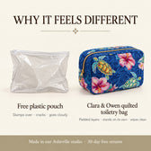 Why it feels different: padded quilted layers versus a free plastic pouch