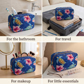 Four ways to use the toiletry bag: bathroom, travel, makeup, little essentials
