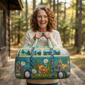 Customer holding the duffle