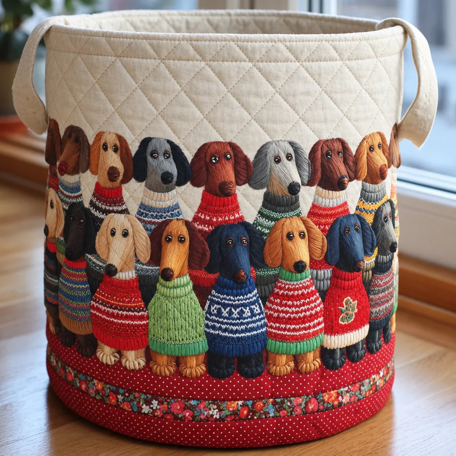 Clara & Owen quilted laundry basket