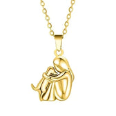 "Forever in Your Heart" Dog Embrace Pendant Necklace