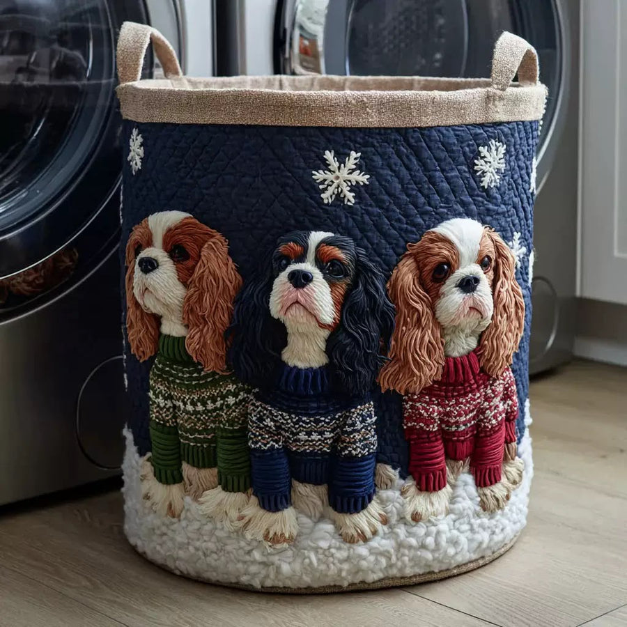 Clara & Owen quilted laundry basket