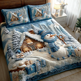 Winter Frost Glow 3-Piece Quilted Bedding Set